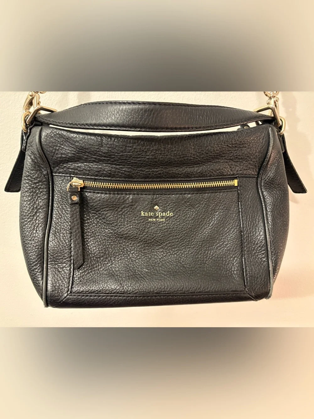 Kate Spade New York Black Pebbled Leather Crossbody Bag ✨